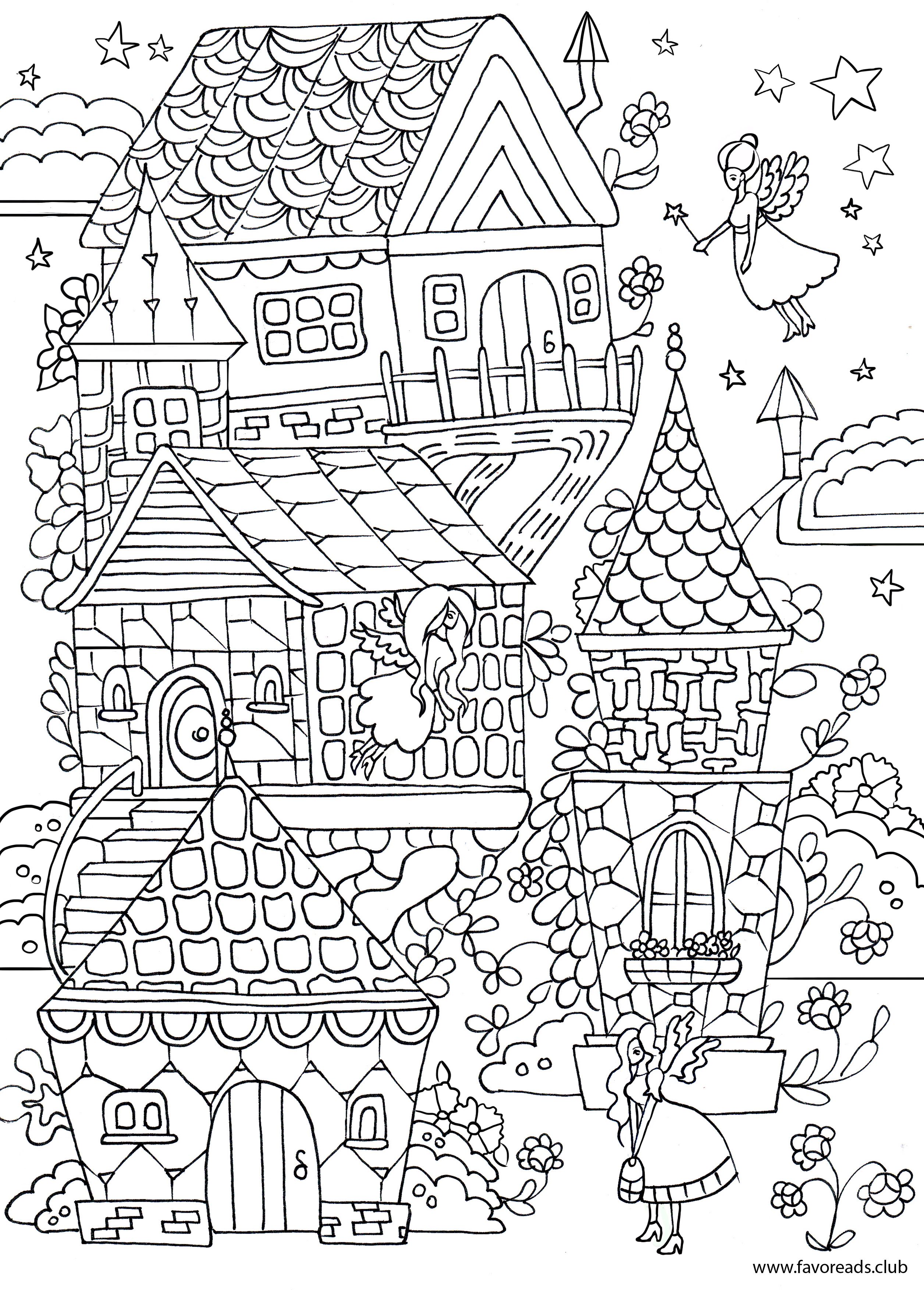 120+ House Coloring Pages for Home Lovers 158