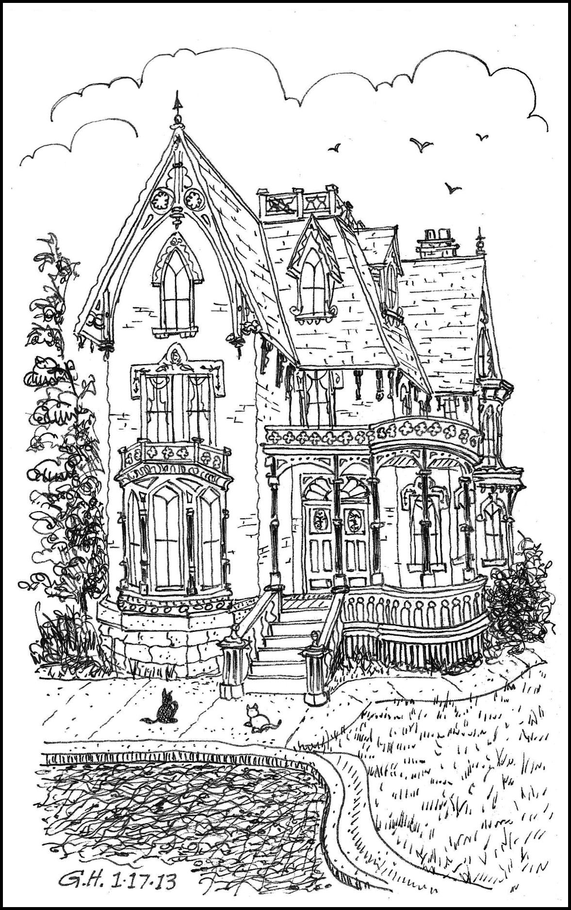 120+ House Coloring Pages for Home Lovers 29