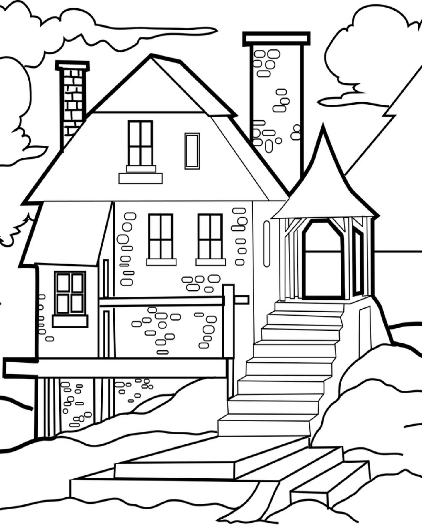 120+ House Coloring Pages for Home Lovers 33