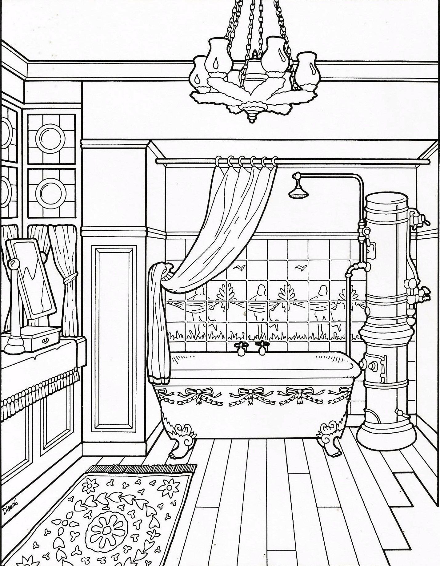 120+ House Coloring Pages for Home Lovers 37