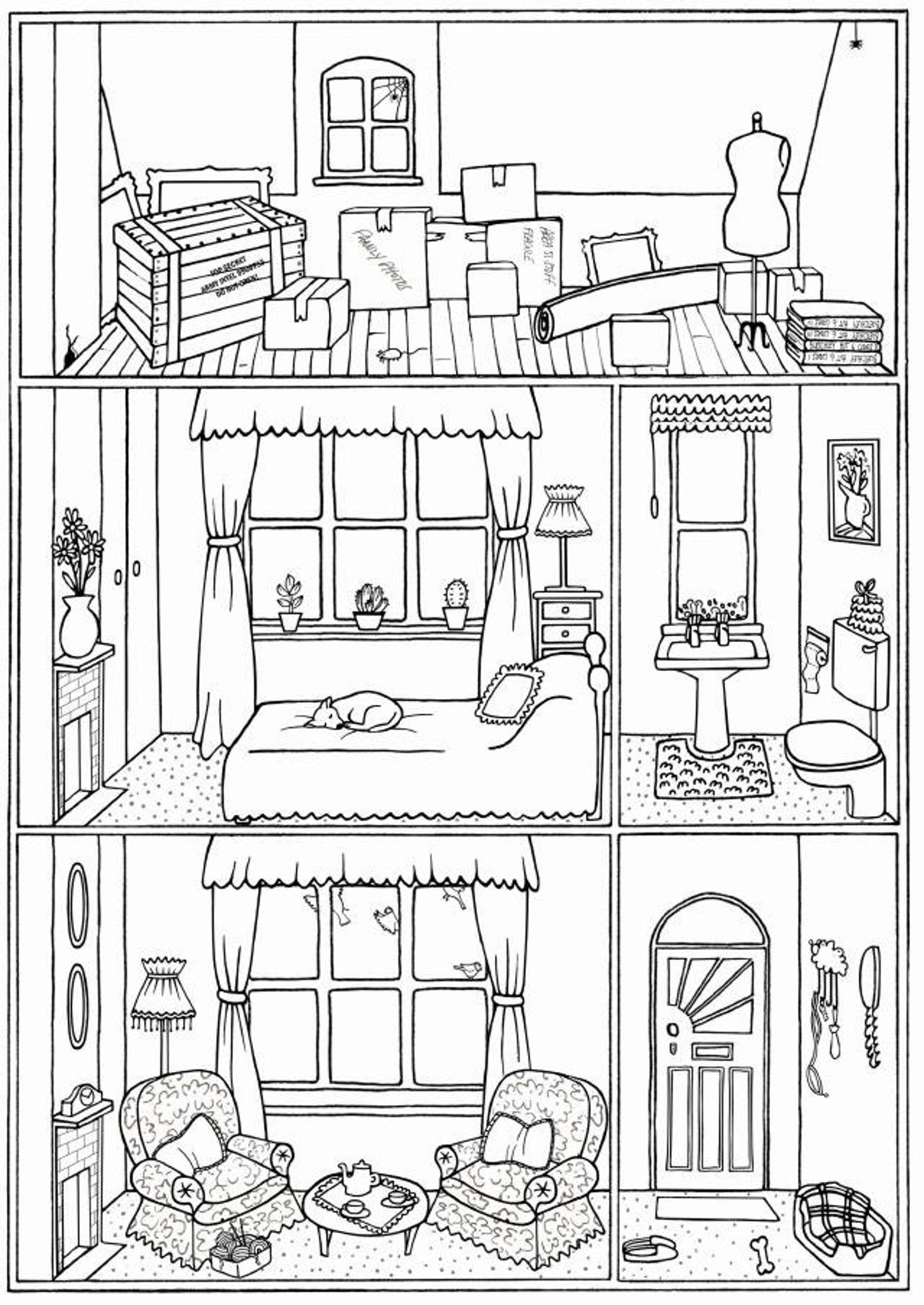 120+ House Coloring Pages for Home Lovers 51