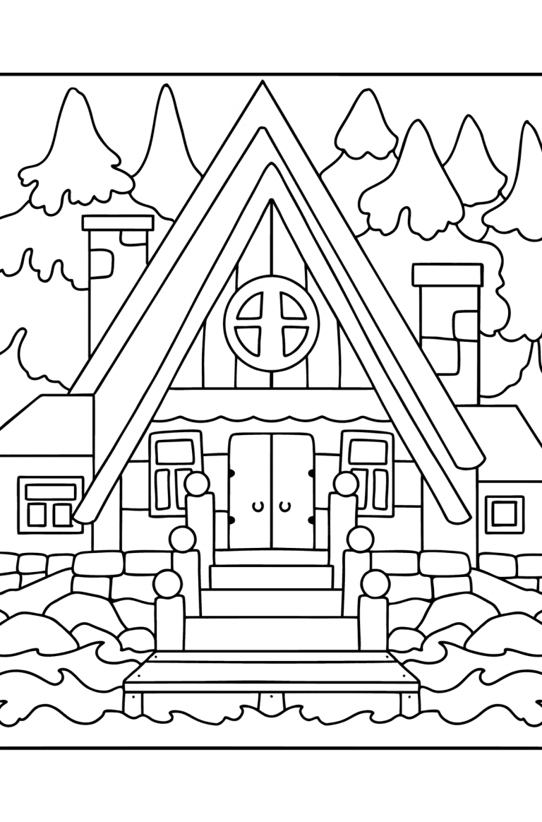 120+ House Coloring Pages for Home Lovers 60