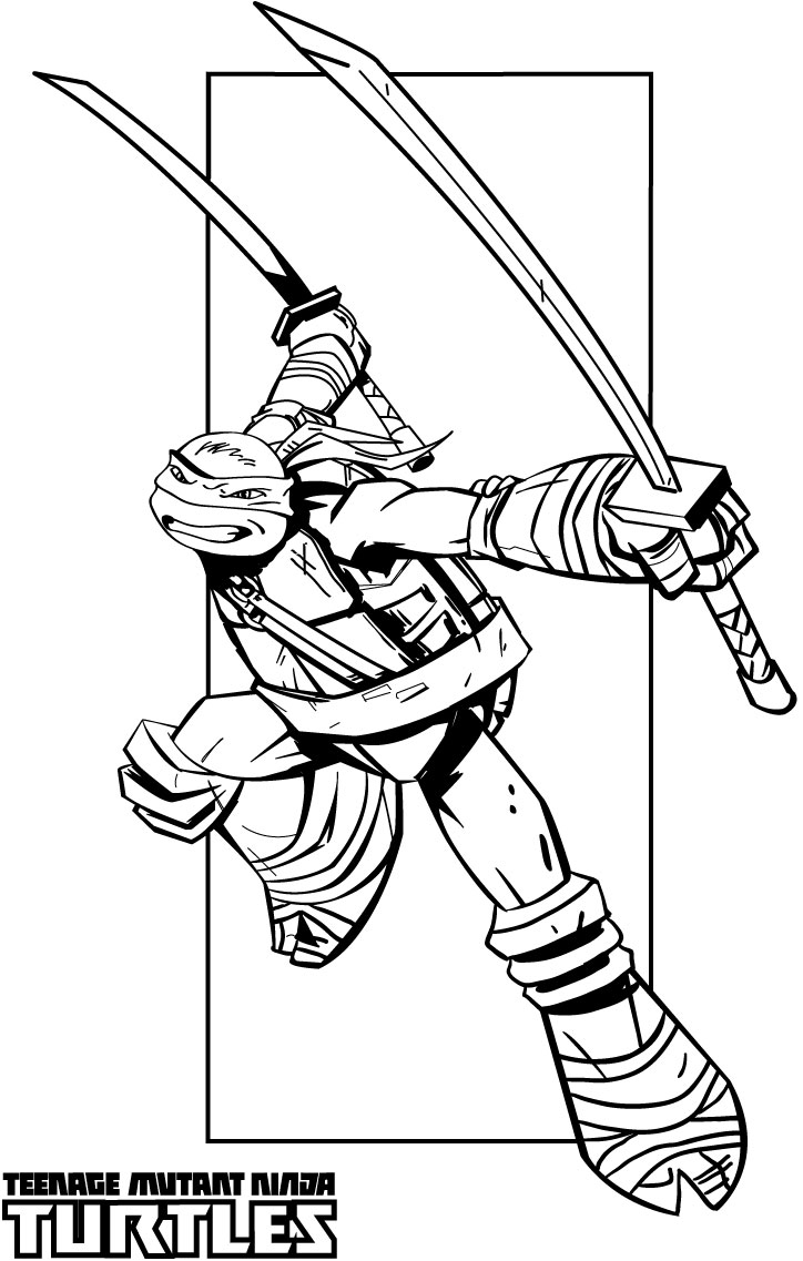 120+ Ninja Coloring Pages 105