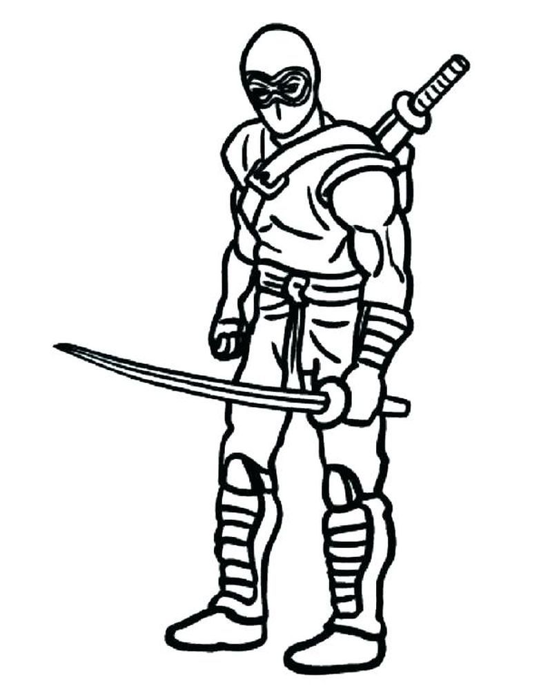 120+ Ninja Coloring Pages 116