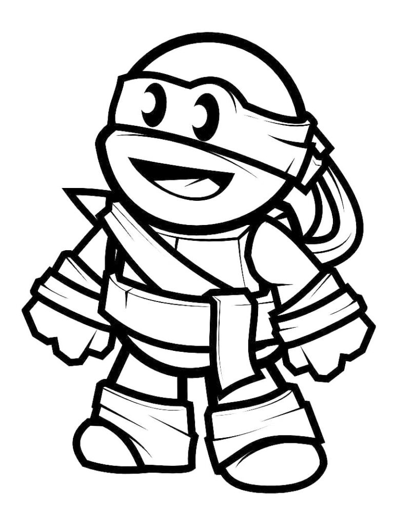 120+ Ninja Coloring Pages 126