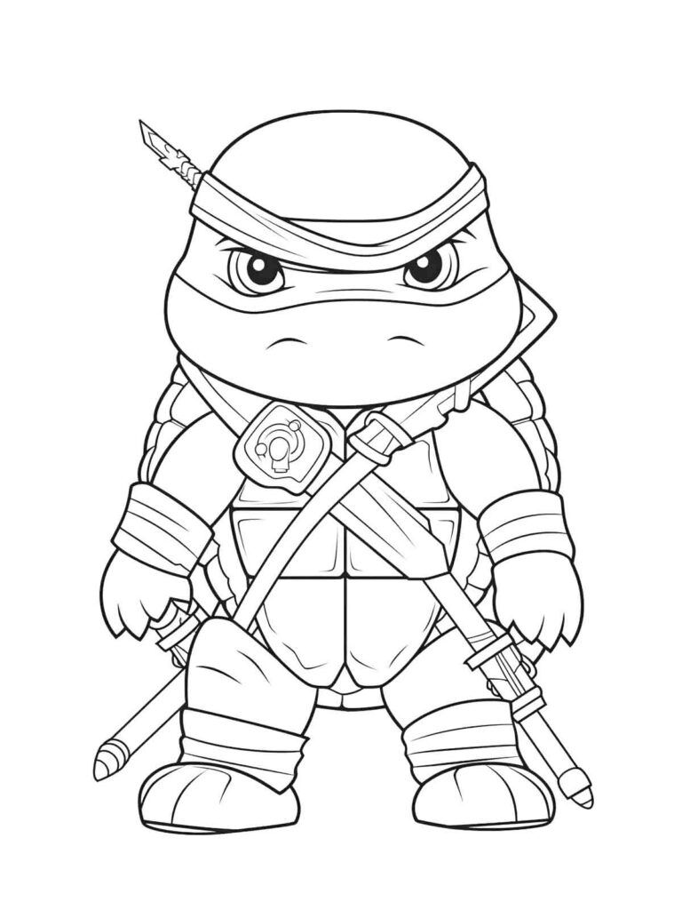 120+ Ninja Coloring Pages 128