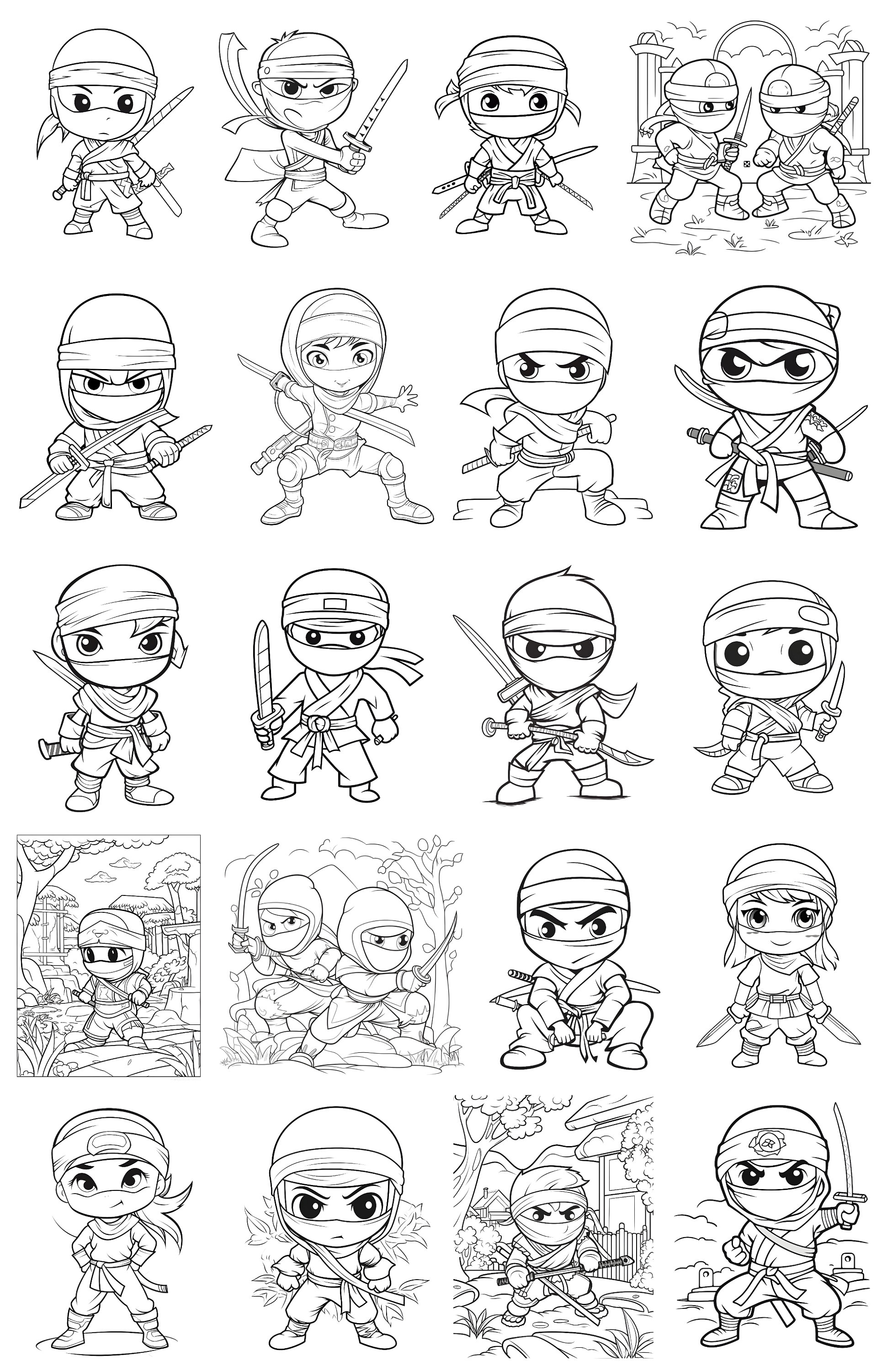 120+ Ninja Coloring Pages 17