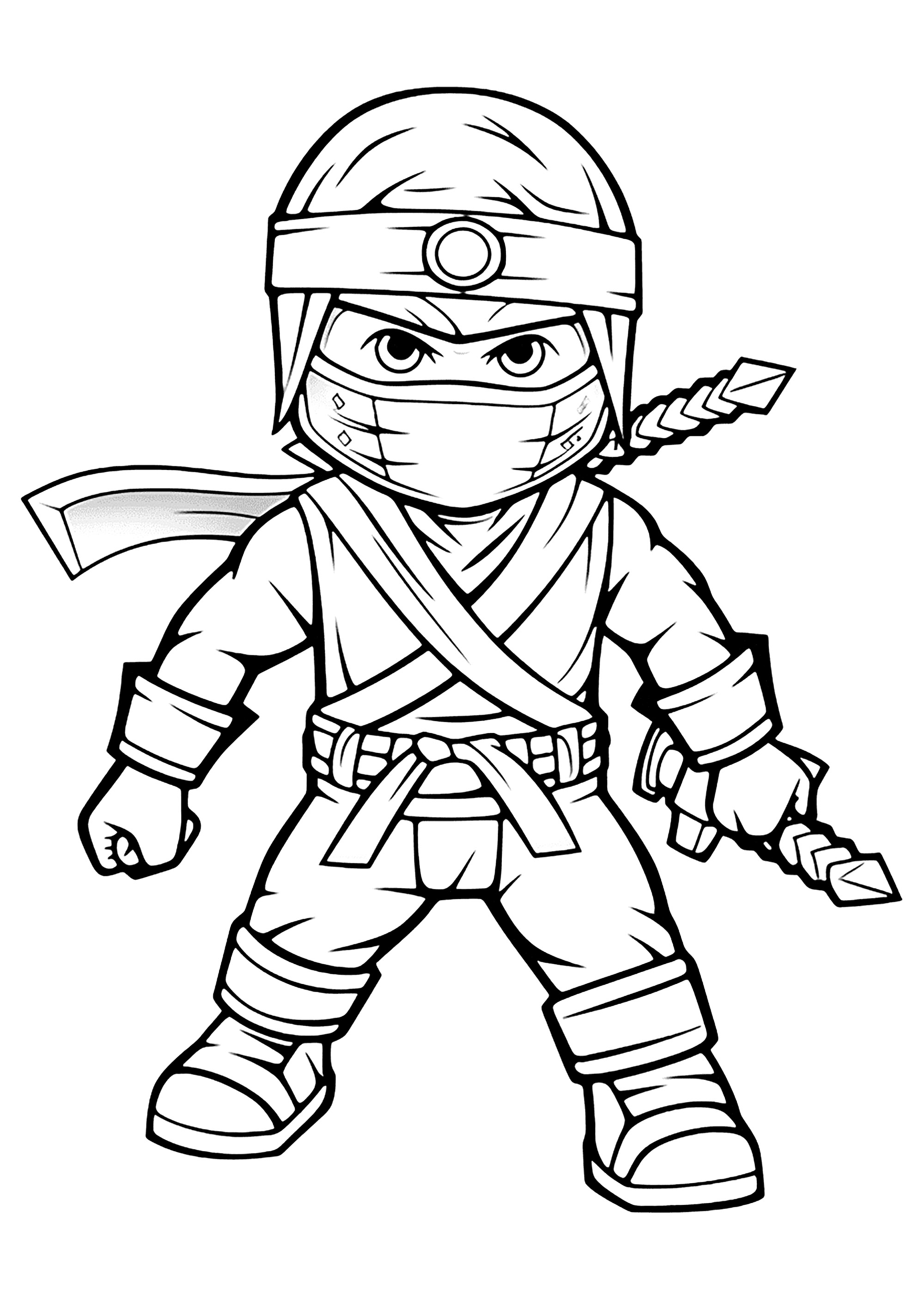 120+ Ninja Coloring Pages 18