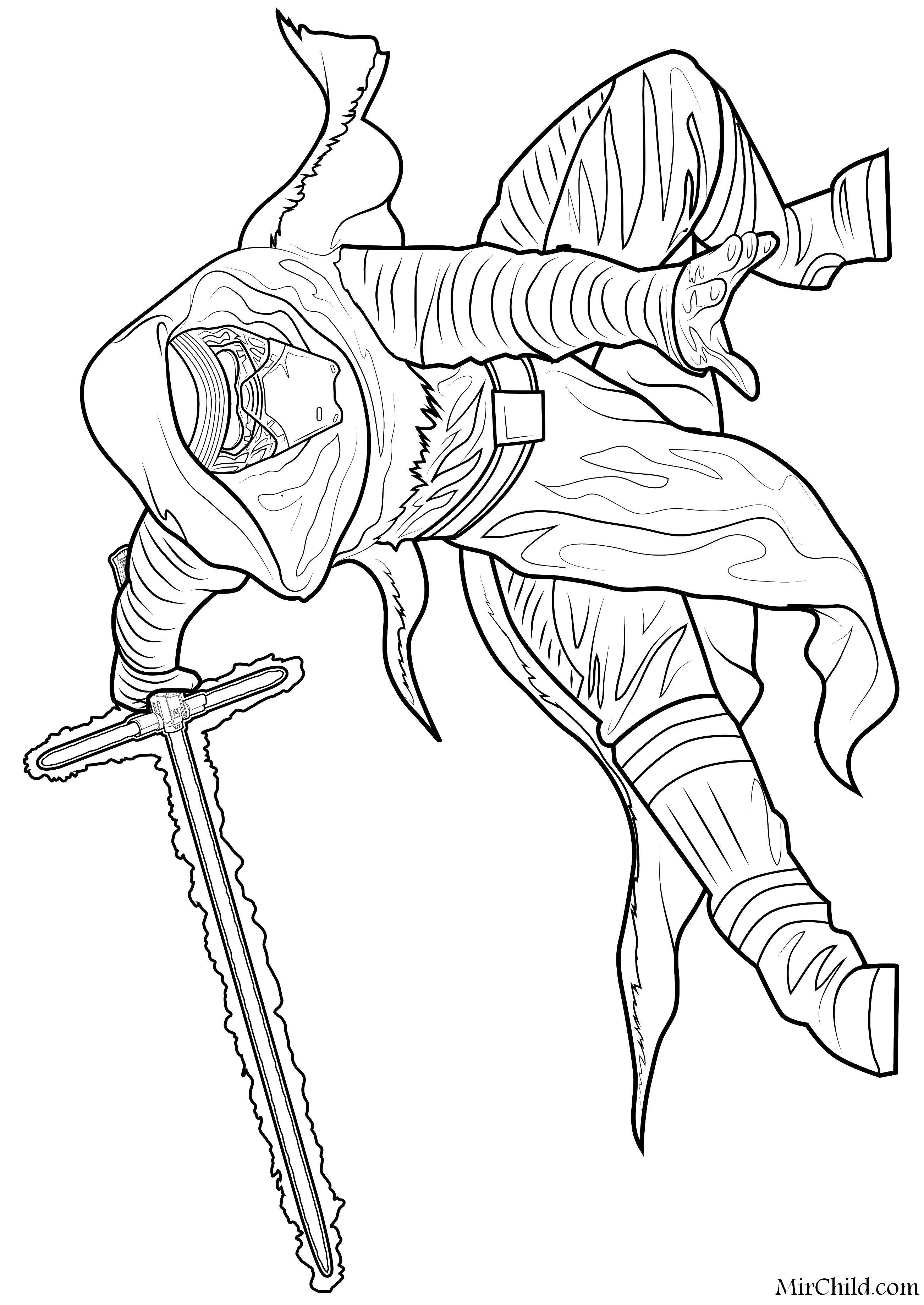 120+ Ninja Coloring Pages 2