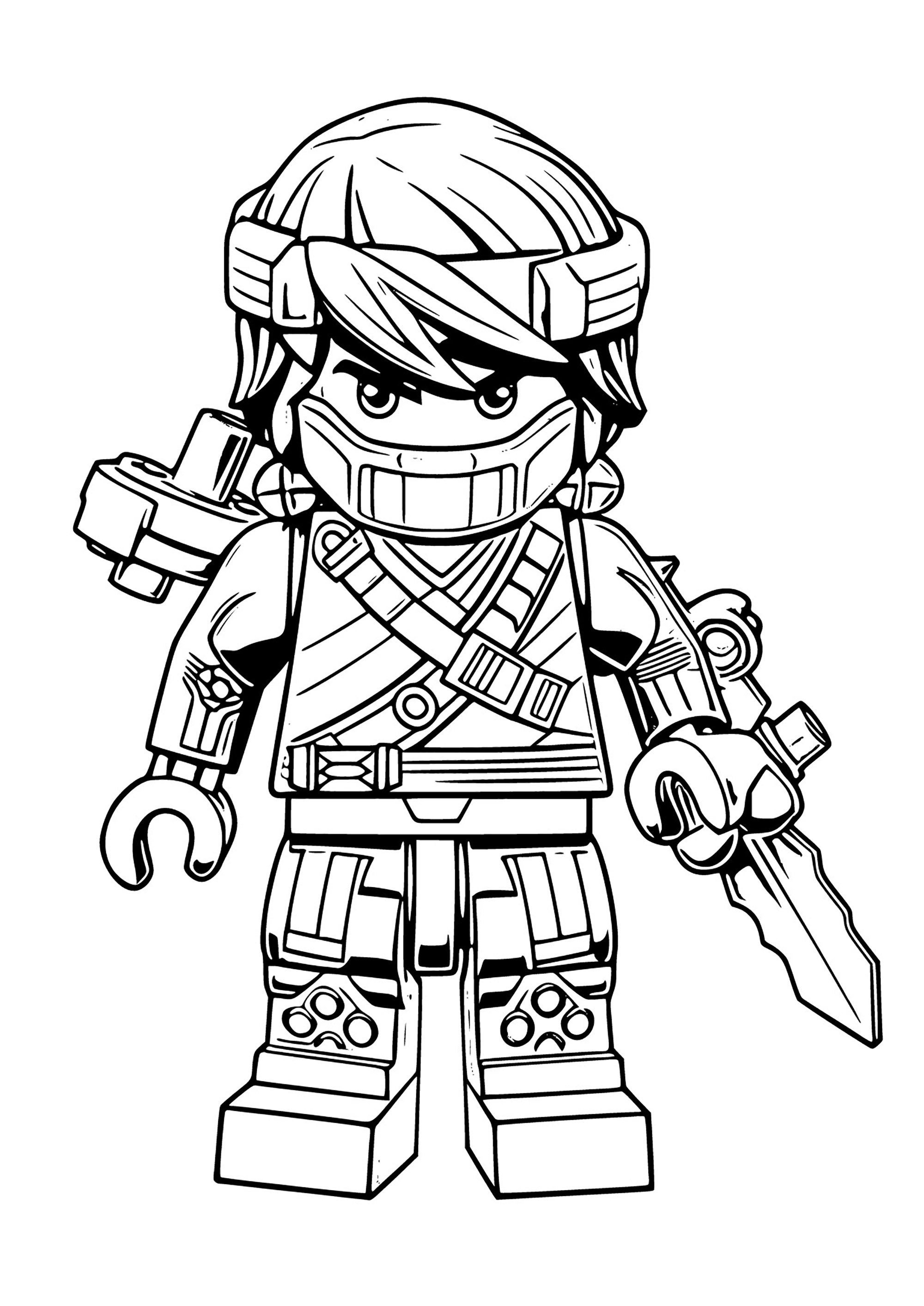 120+ Ninja Coloring Pages 20