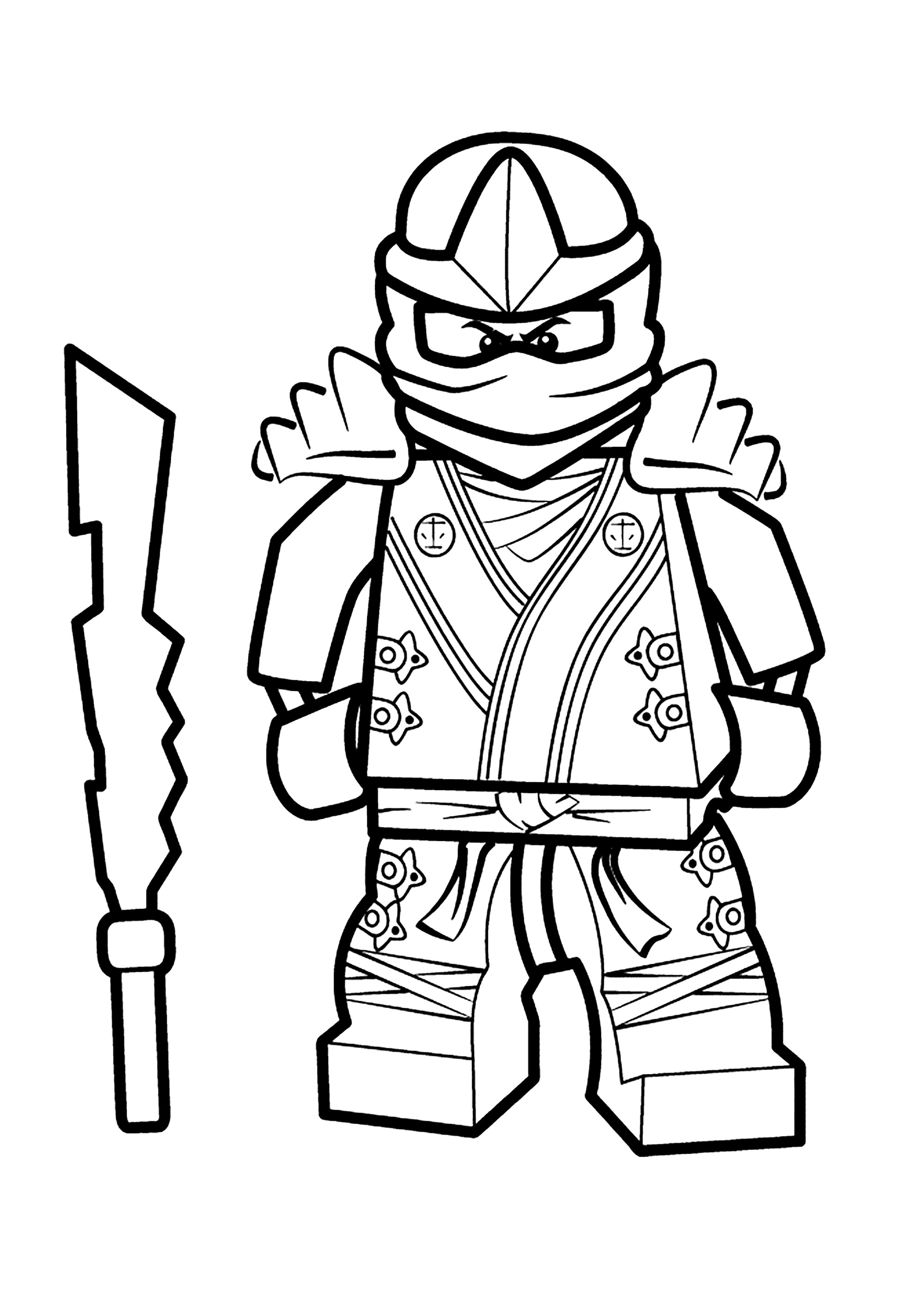 120+ Ninja Coloring Pages 21