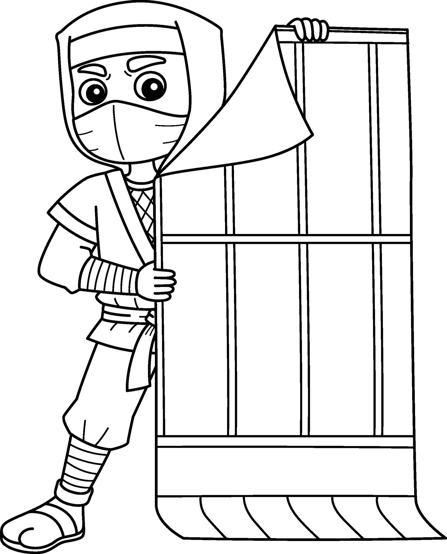 120+ Ninja Coloring Pages 30