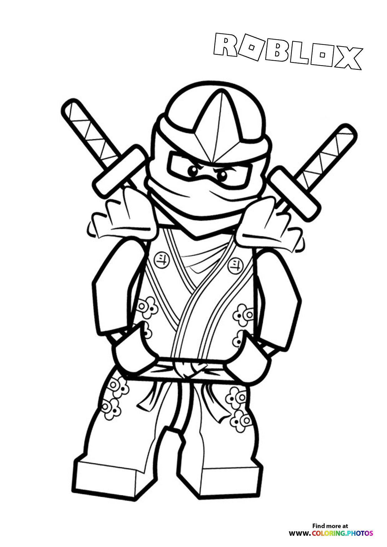 120+ Ninja Coloring Pages 36