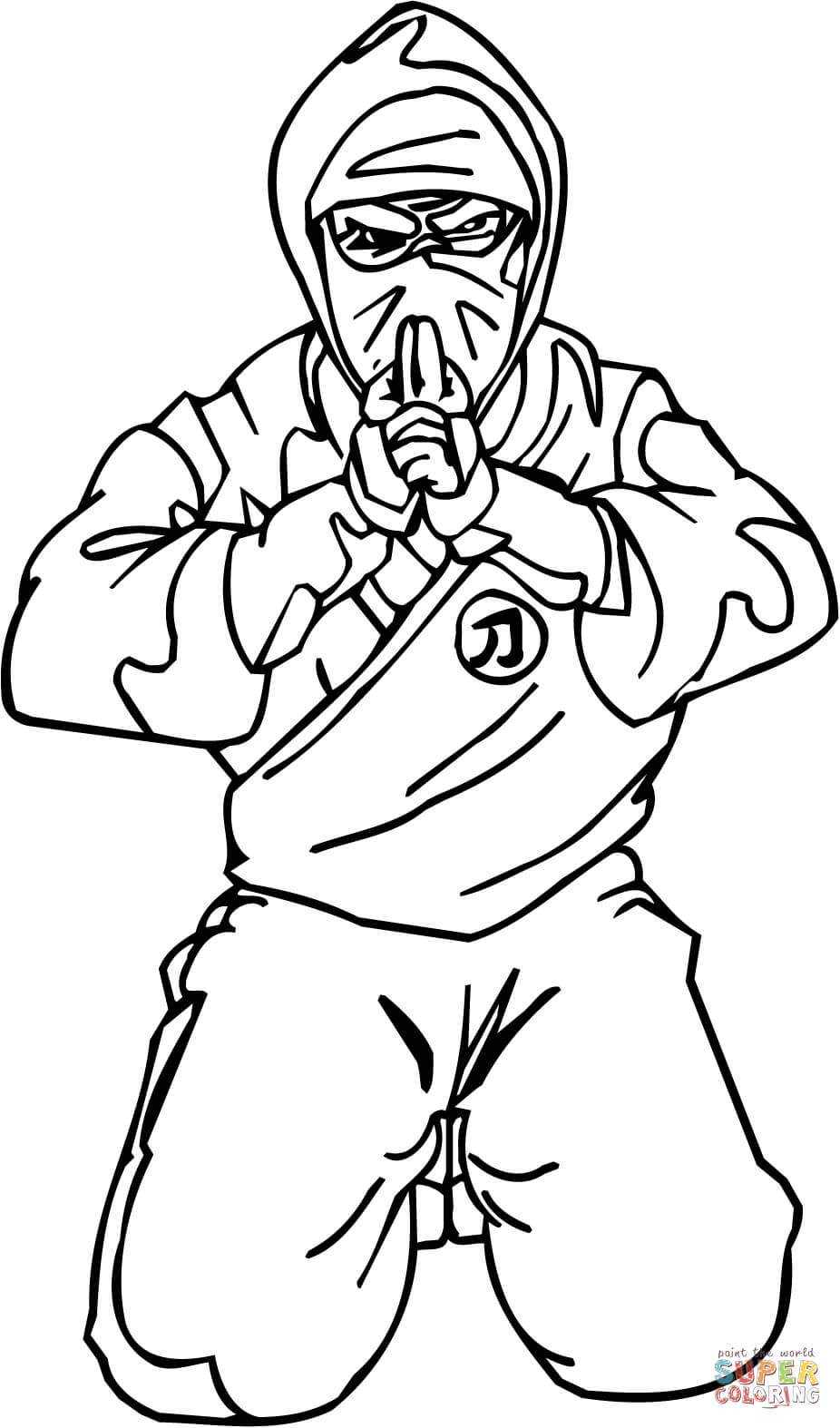 120+ Ninja Coloring Pages 52