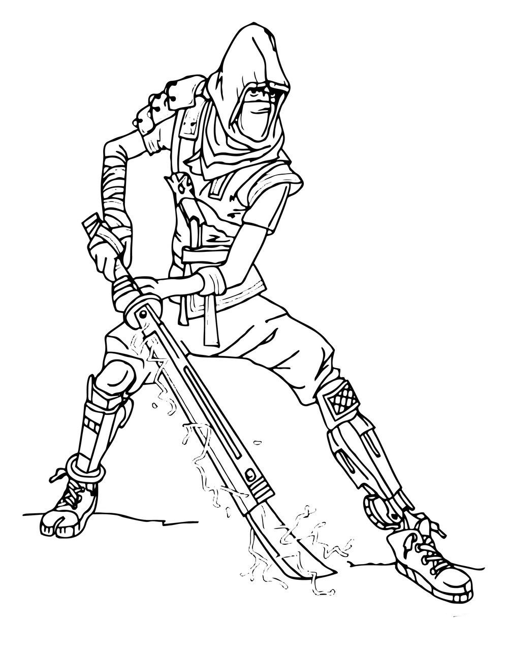 120+ Ninja Coloring Pages 55