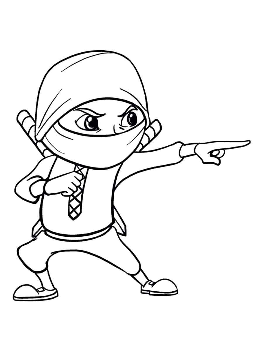 120+ Ninja Coloring Pages 70