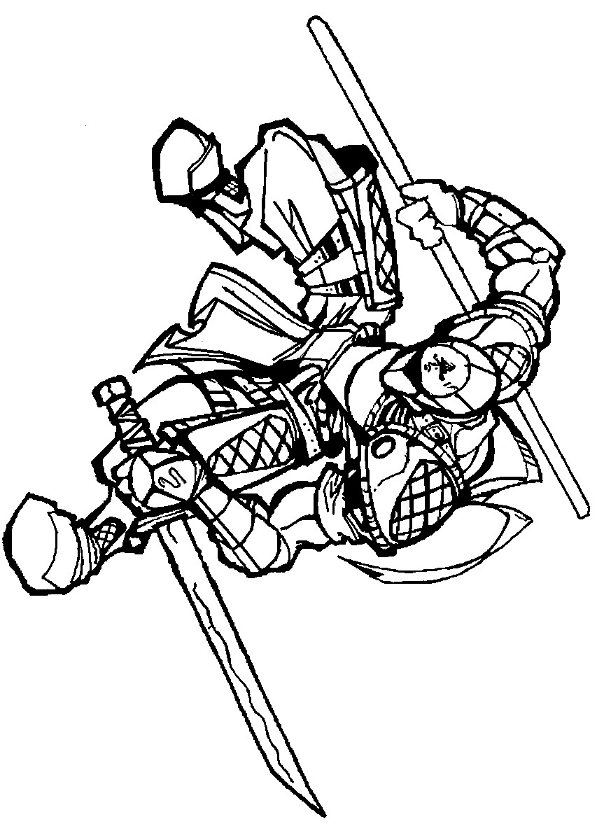 120+ Ninja Coloring Pages 75