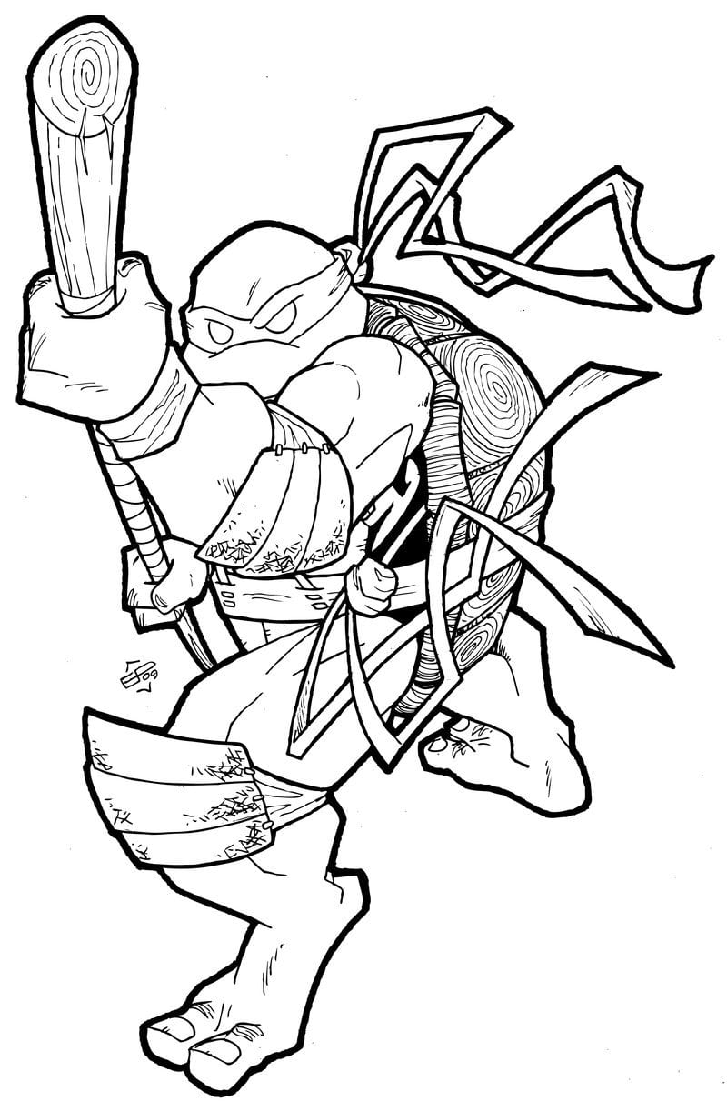 120+ Ninja Coloring Pages 81