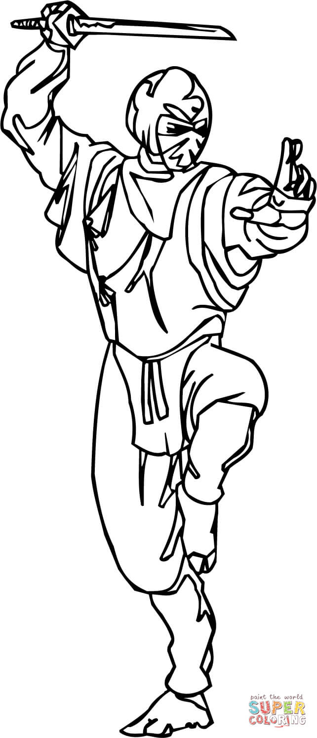 120+ Ninja Coloring Pages 84