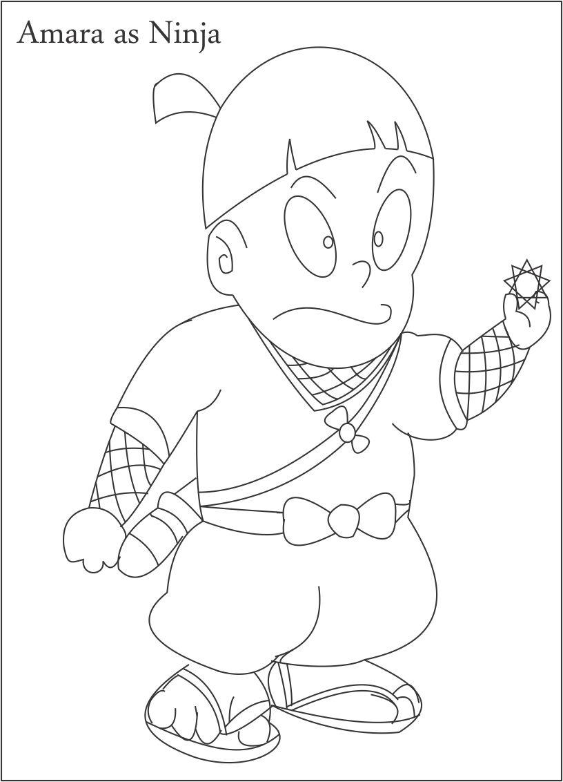 120+ Ninja Coloring Pages 88