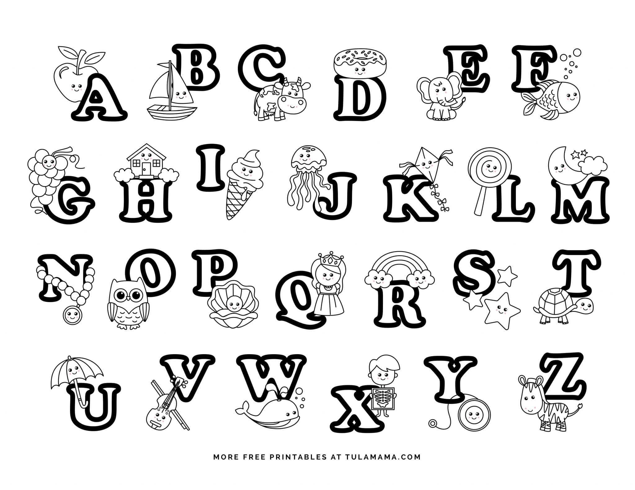 140+ Alphabet Coloring Pages 1