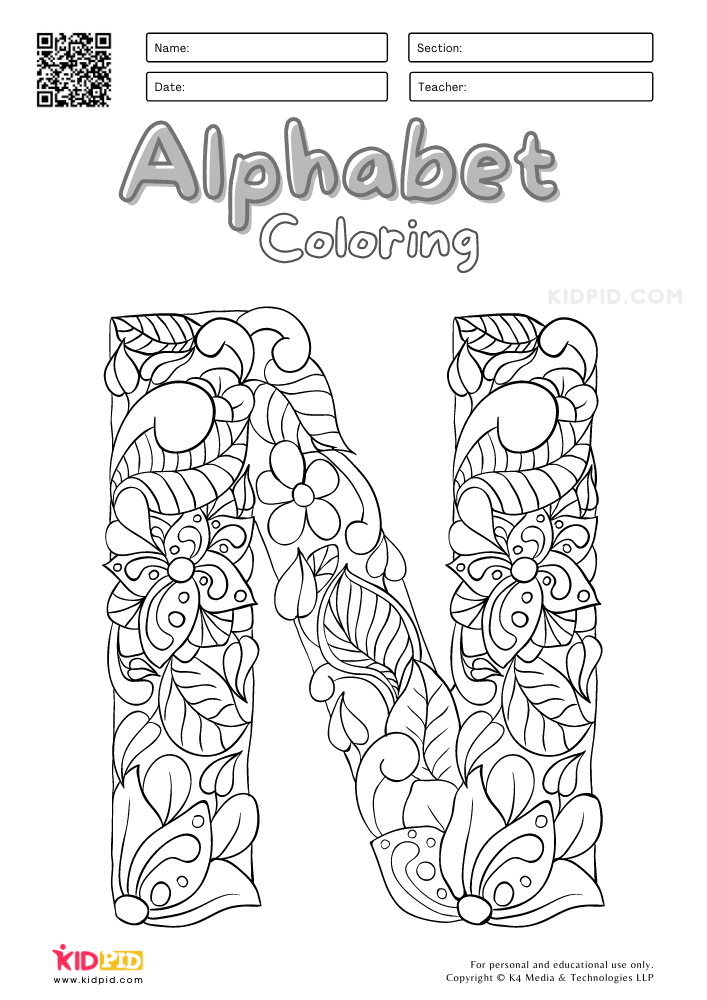 140+ Alphabet Coloring Pages 11