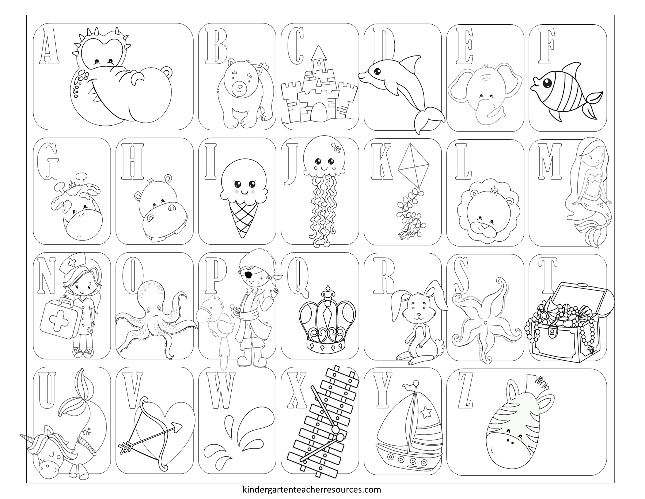 140+ Alphabet Coloring Pages 112