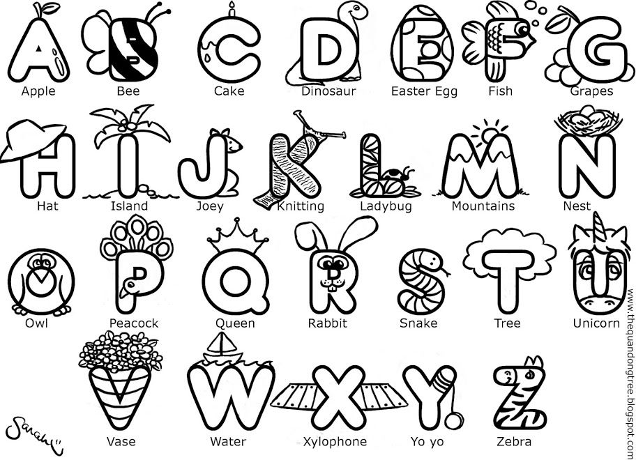 140+ Alphabet Coloring Pages 121