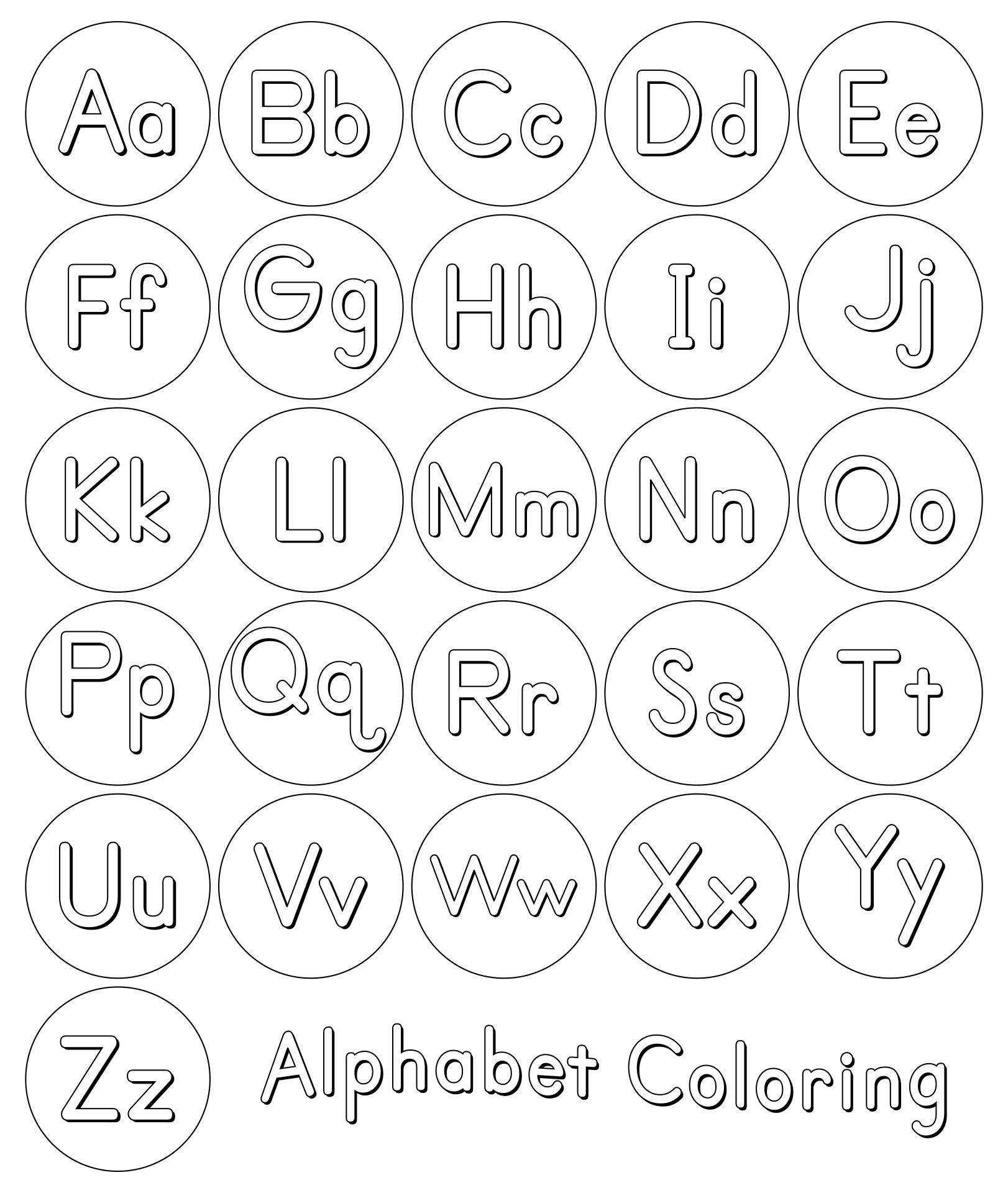 140+ Alphabet Coloring Pages 123