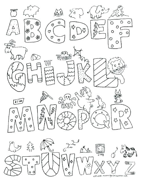 140+ Alphabet Coloring Pages 124