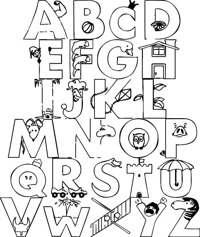 140+ Alphabet Coloring Pages 2