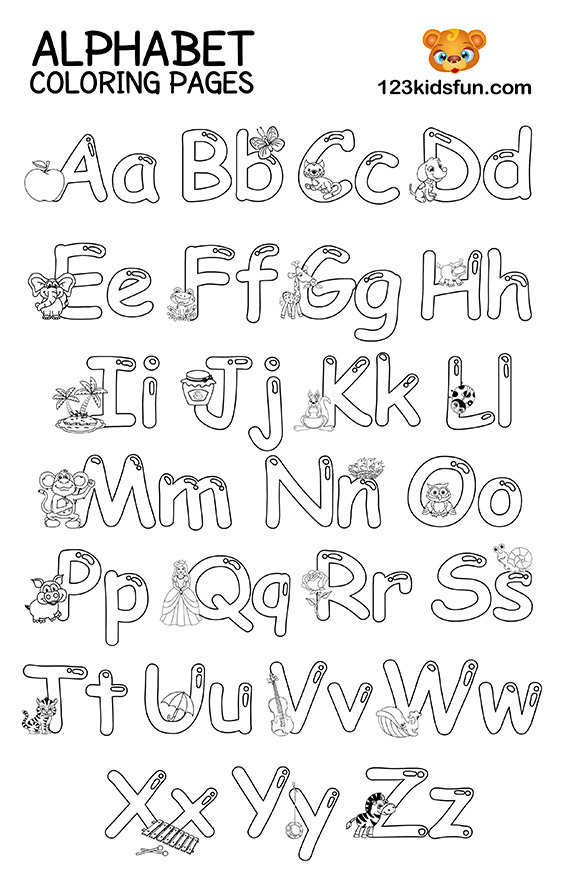 140+ Alphabet Coloring Pages 22