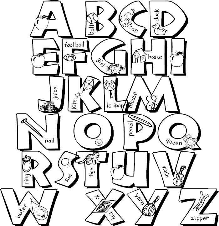 140+ Alphabet Coloring Pages 27