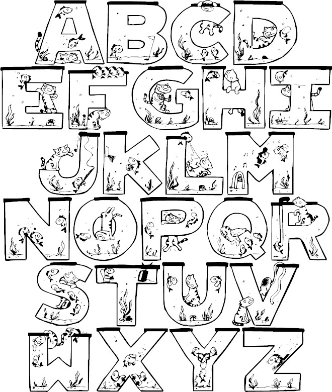 140+ Alphabet Coloring Pages 48