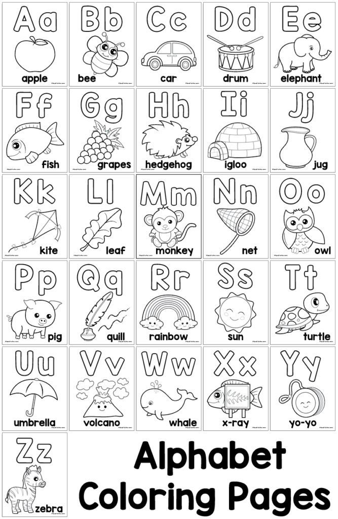 140+ Alphabet Coloring Pages 5