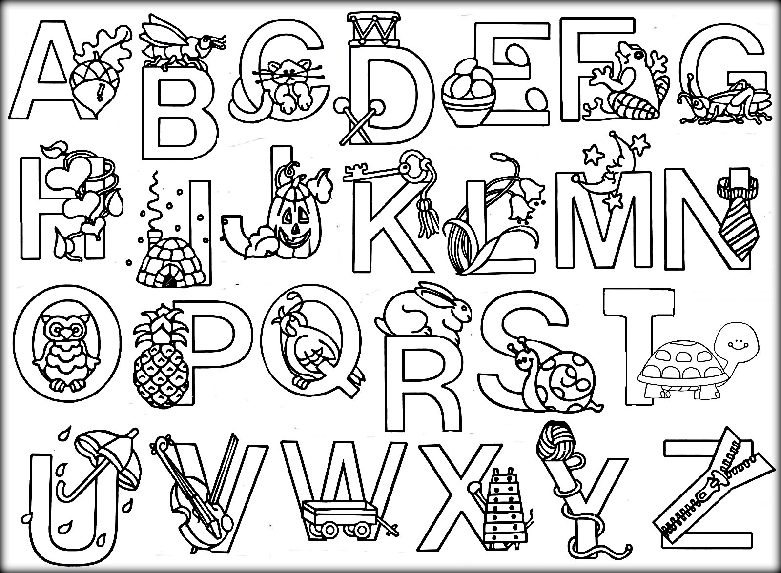 140+ Alphabet Coloring Pages 62