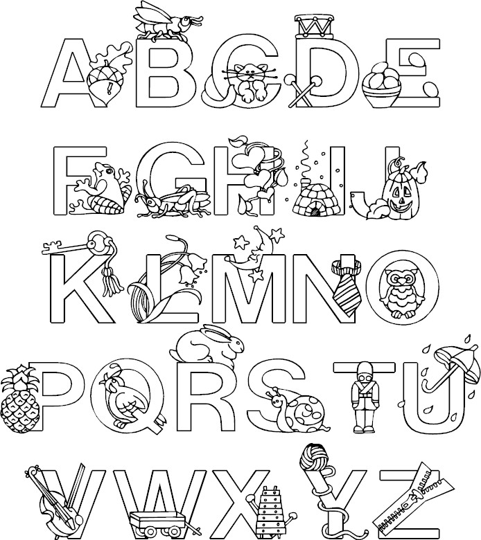 140+ Alphabet Coloring Pages 64