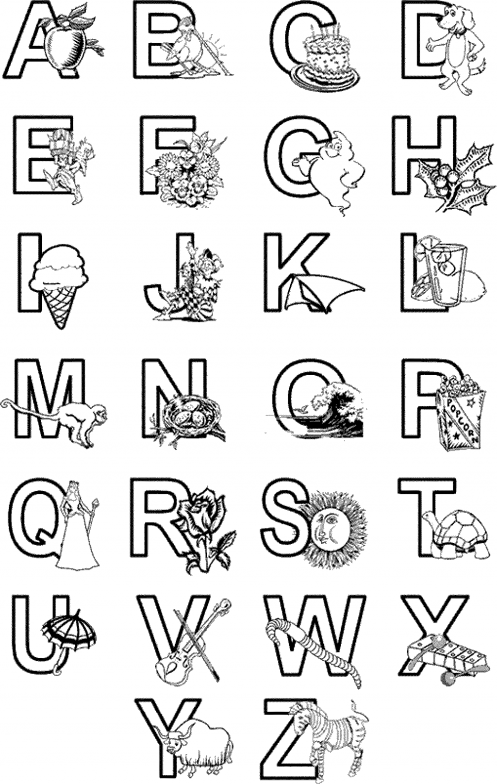 140+ Alphabet Coloring Pages 89