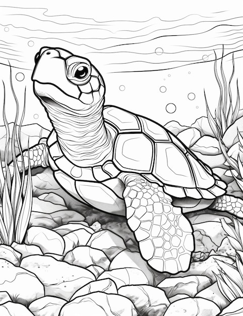 160 Turtle Coloring Pages: Slow and Steady Wins the Coloring Race 111