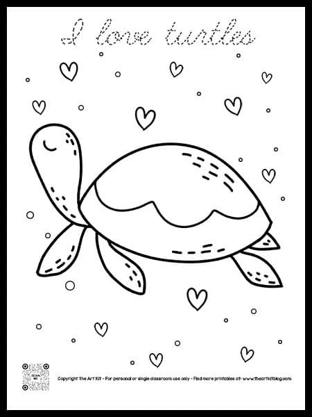 160 Turtle Coloring Pages: Slow and Steady Wins the Coloring Race 119