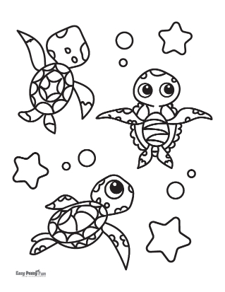 160 Turtle Coloring Pages: Slow and Steady Wins the Coloring Race 138