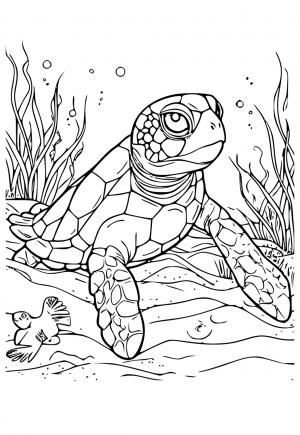 160 Turtle Coloring Pages: Slow and Steady Wins the Coloring Race 145