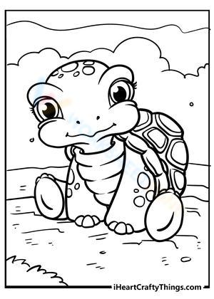 160 Turtle Coloring Pages: Slow and Steady Wins the Coloring Race 148