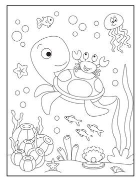 160 Turtle Coloring Pages: Slow and Steady Wins the Coloring Race 152