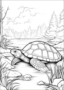 160 Turtle Coloring Pages: Slow and Steady Wins the Coloring Race 162