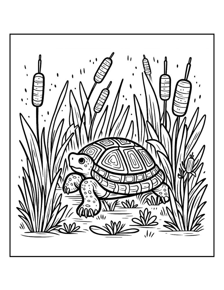 160 Turtle Coloring Pages: Slow and Steady Wins the Coloring Race 46