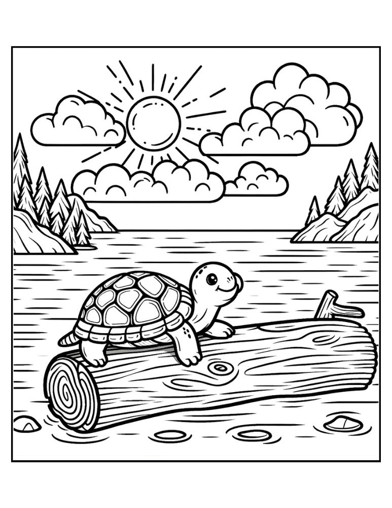 160 Turtle Coloring Pages: Slow and Steady Wins the Coloring Race 48