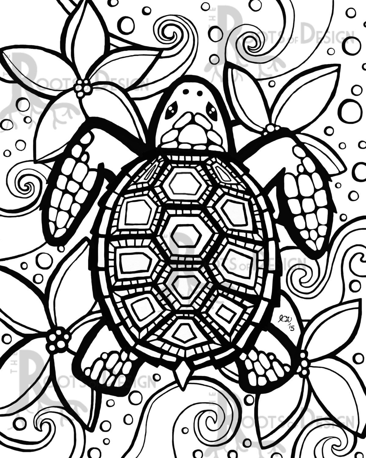 160 Turtle Coloring Pages: Slow and Steady Wins the Coloring Race 67