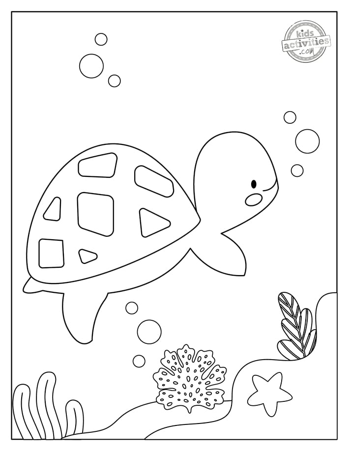 160 Turtle Coloring Pages: Slow and Steady Wins the Coloring Race 70