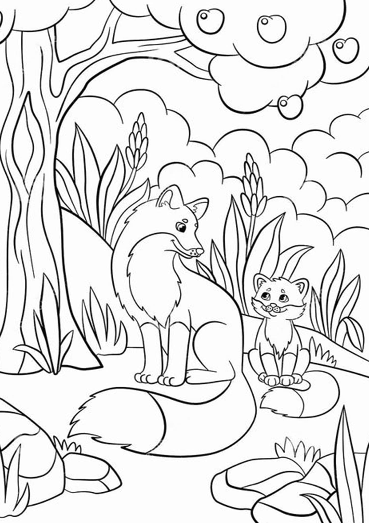 180+ Fox Coloring Pages 126